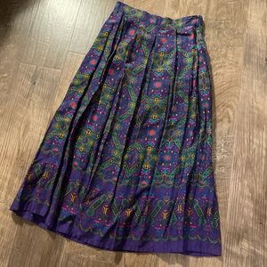 1980s pleated maxi skirt